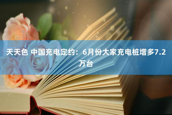 天天色 中国充电定约：6月份大家充电桩增多7.2万台