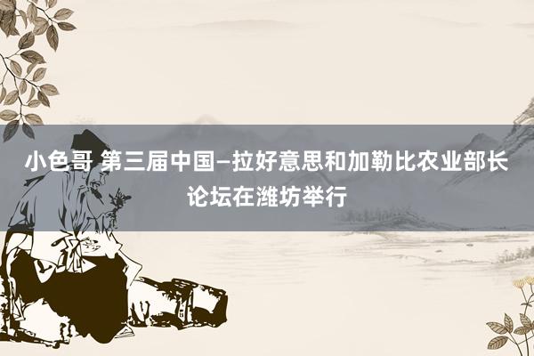 小色哥 第三届中国—拉好意思和加勒比农业部长论坛在潍坊举行