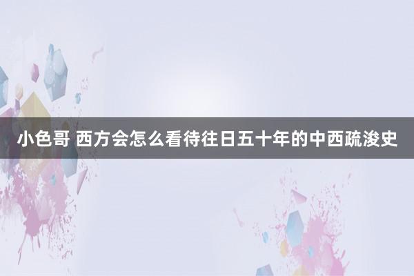 小色哥 西方会怎么看待往日五十年的中西疏浚史