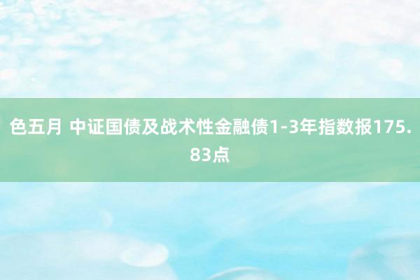 色五月 中证国债及战术性金融债1-3年指数报175.83点