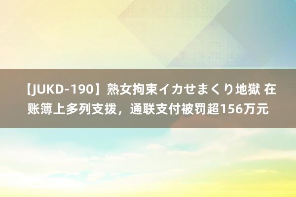 【JUKD-190】熟女拘束イカせまくり地獄 在账簿上多列支拨，通联支付被罚超156万元