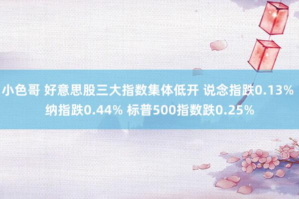 小色哥 好意思股三大指数集体低开 说念指跌0.13% 纳指跌0.44% 标普500指数跌0.25%