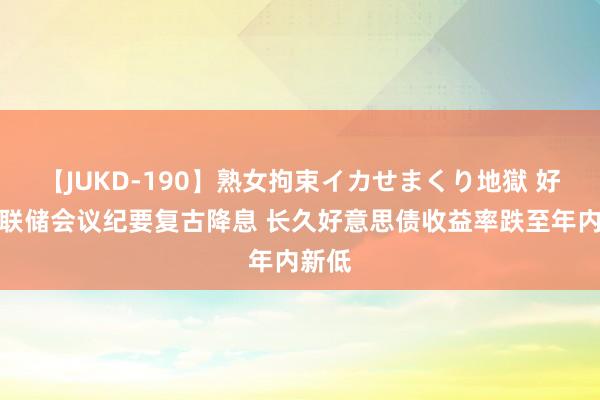 【JUKD-190】熟女拘束イカせまくり地獄 好意思联储会议纪要复古降息 长久好意思债收益率跌至年内新低